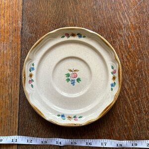 Set of 4 Saucers (teacups sold separately) - Heartland 7774 Vintage Stoneware